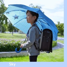 画像7: キッズ  星窓付き ジャンプ 長傘 ギンガムチェック 55cm (7)