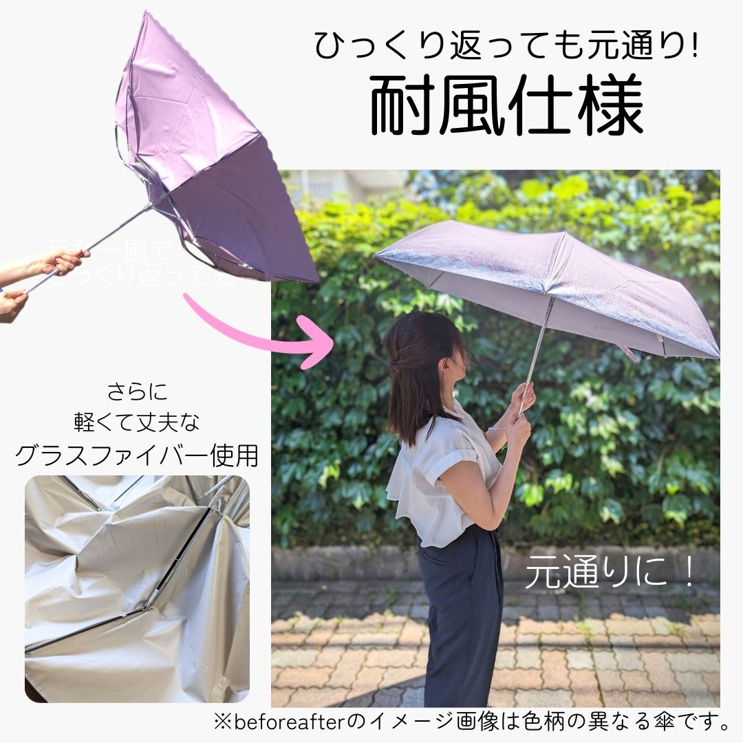 レディース 雨晴兼用 折りたたみ傘 55cm 耐風設計骨 レディース 雨晴兼用 折りたたみ傘 55cm 耐風設計骨